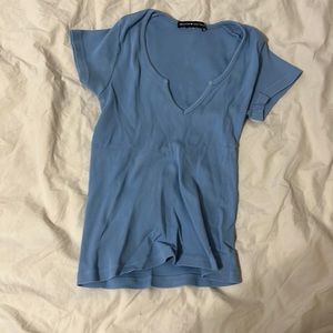 Blue brandy Melville short sleeve shirt